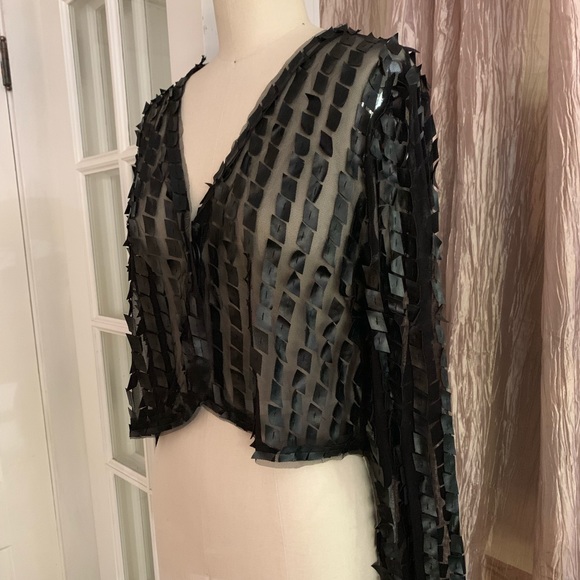 BABETTE Jacket with Vegan Leather Fringe - Picture 2 of 7